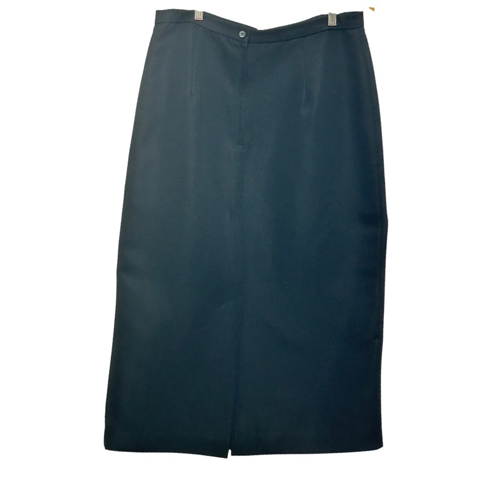 Vintage Michele New York Women Skirt 18 Black Lined‎ Midi Classic Pencil Office